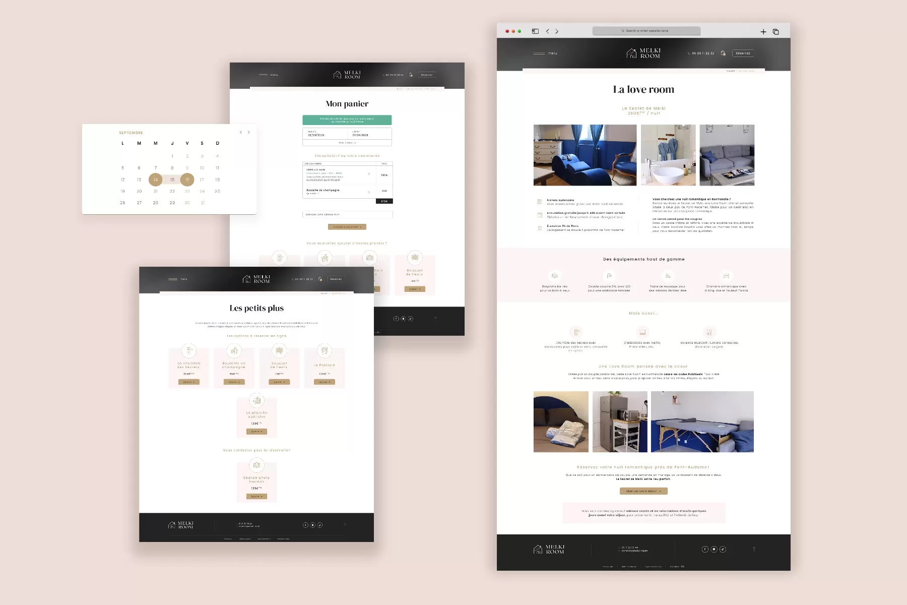 Création du site web d'une love room (Normandie)