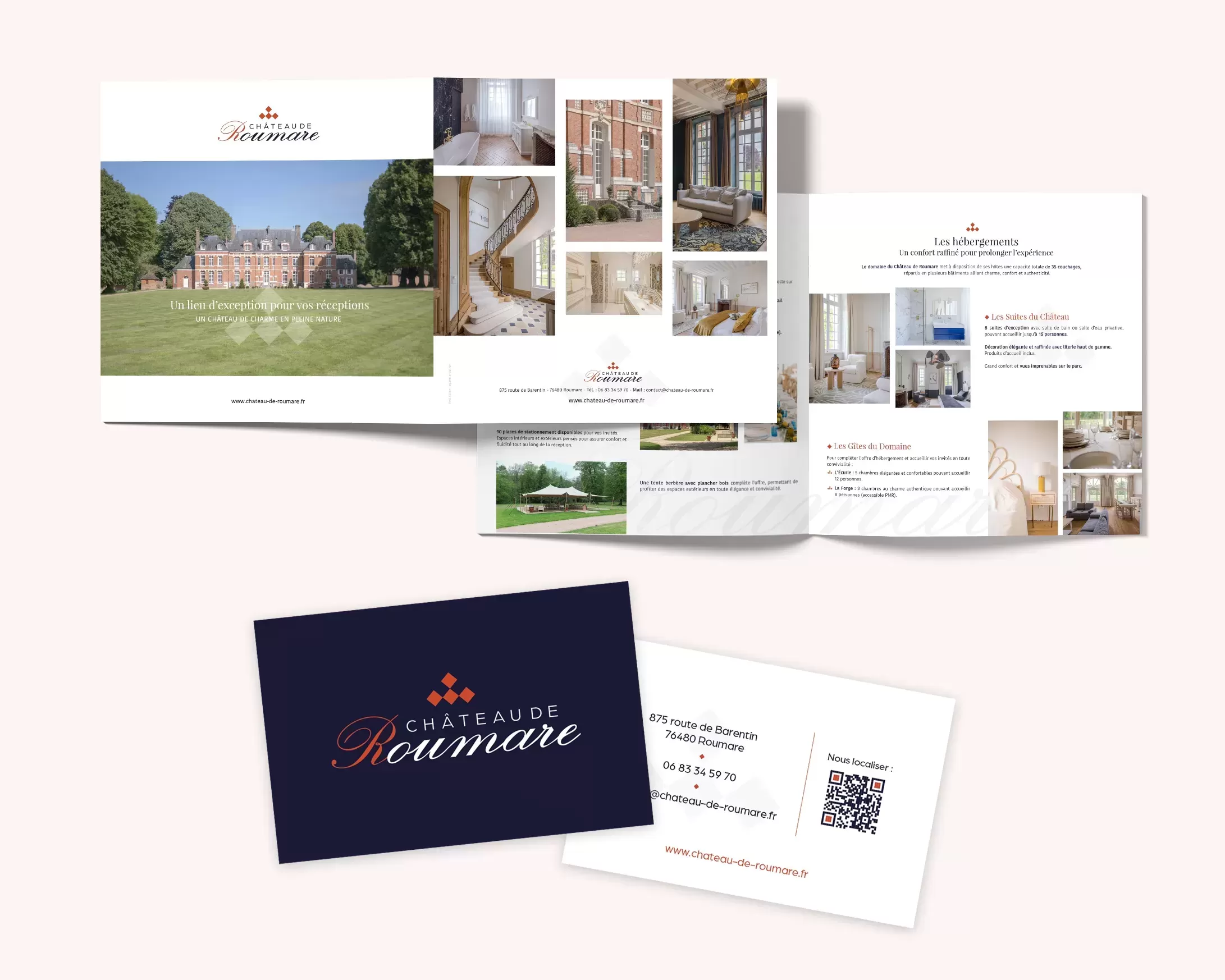 Supports de communication print Château de Roumare - Agence graphique Rouen