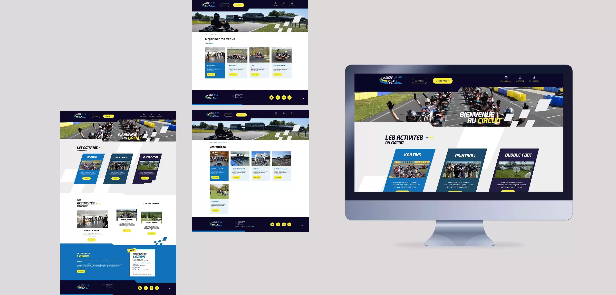 Refonte du site internet vitrine du circuit de l'Europe Création du site web vitrine du circuit de l'Europe