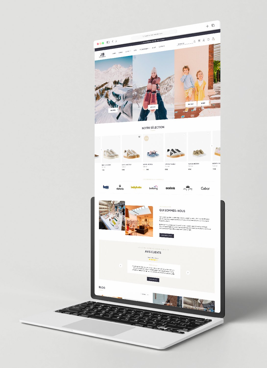 maquette site web E-commerce JB Chausseur maquette site web E-commerce JB Chausseur
